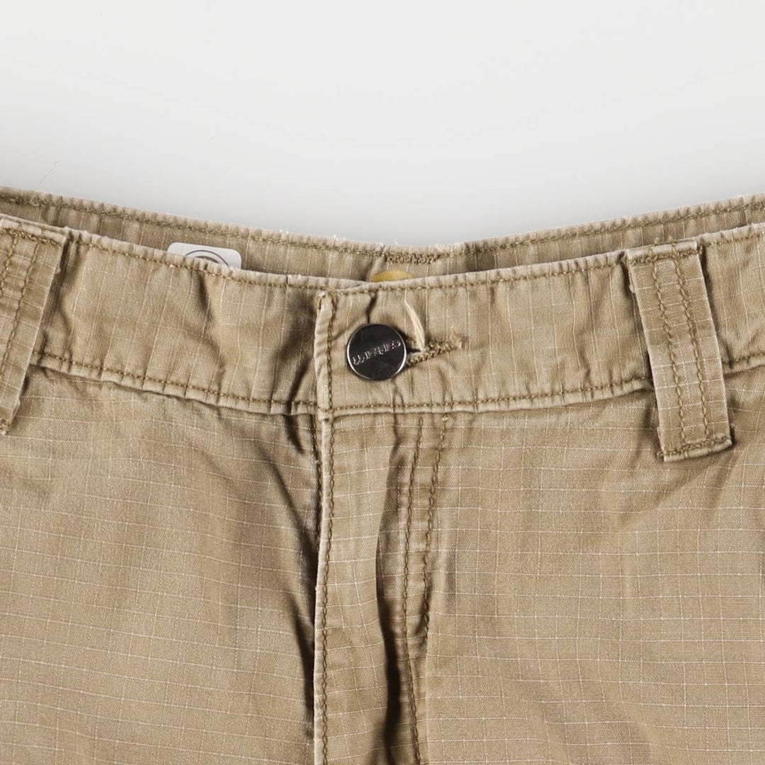 Carhartt Relaxed Fit Cargo Shorts, Half Pants, Men's, W36 equivalent cotton beige type brown Vintage Second Hand