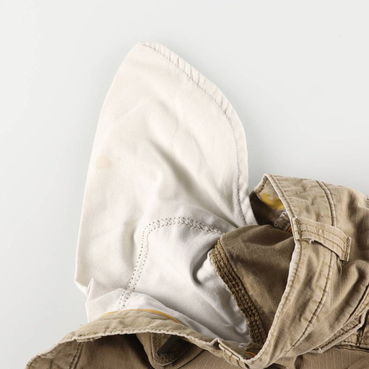 Carhartt Relaxed Fit Cargo Shorts, Half Pants, Men's, W36 equivalent cotton beige type brown Vintage Second Hand