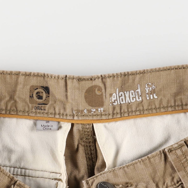 Carhartt Relaxed Fit Cargo Shorts, Half Pants, Men's, W30 equivalent cotton brown type Vintage Second Hand
