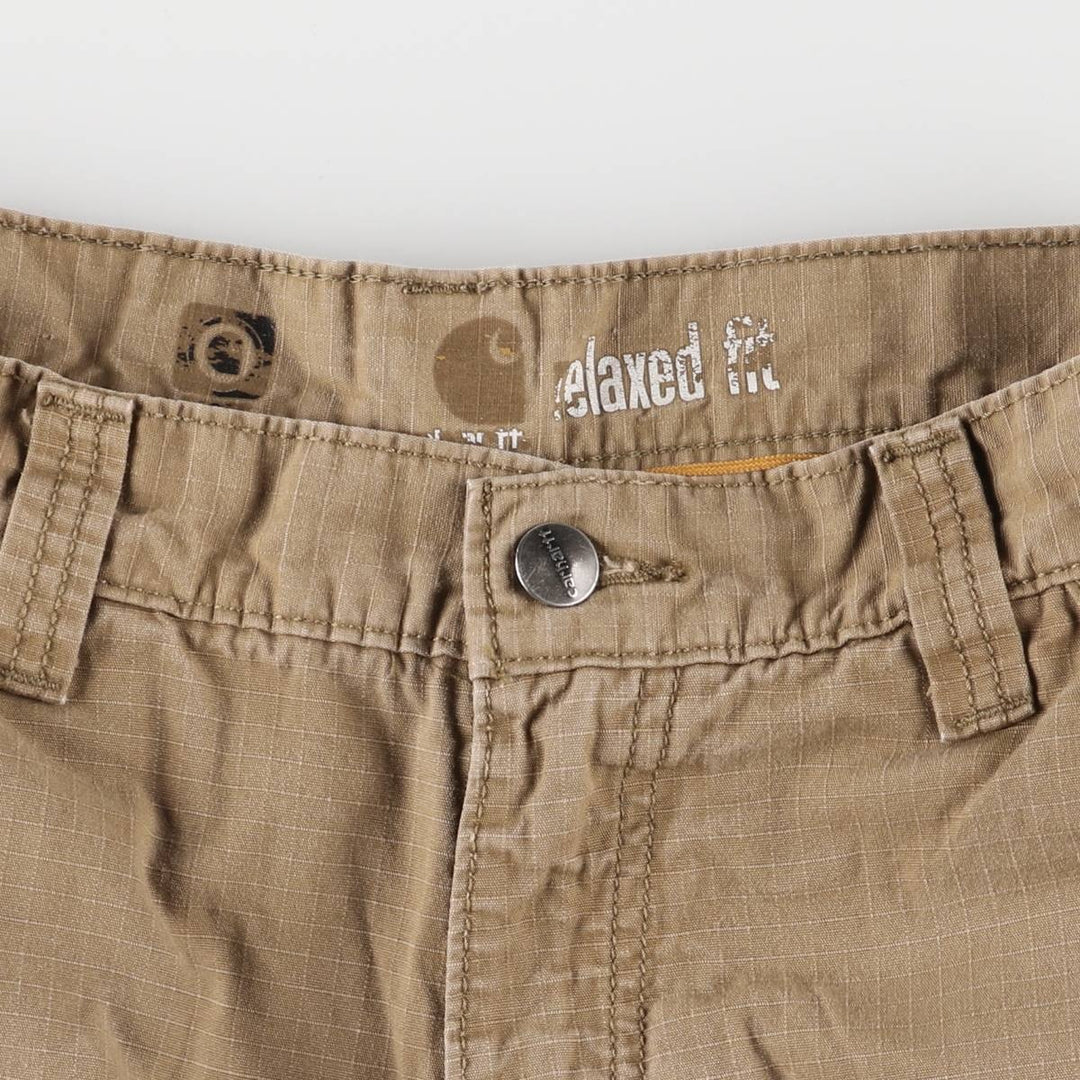 Carhartt Relaxed Fit Cargo Shorts, Half Pants, Men's, W30 equivalent cotton brown type Vintage Second Hand
