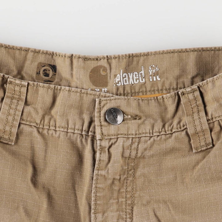 Carhartt Relaxed Fit Cargo Shorts, Half Pants, Men's, W30 equivalent cotton brown type Vintage Second Hand