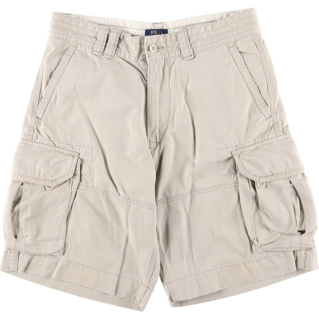 Ralph Lauren POLO RALPH LAUREN cargo shorts short pants men's w34 equivalent cotton pale white type Vintage Second Hand