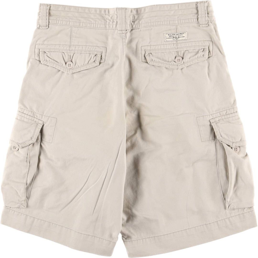 Ralph Lauren POLO RALPH LAUREN cargo shorts short pants men's w34 equivalent cotton pale white type Vintage Second Hand