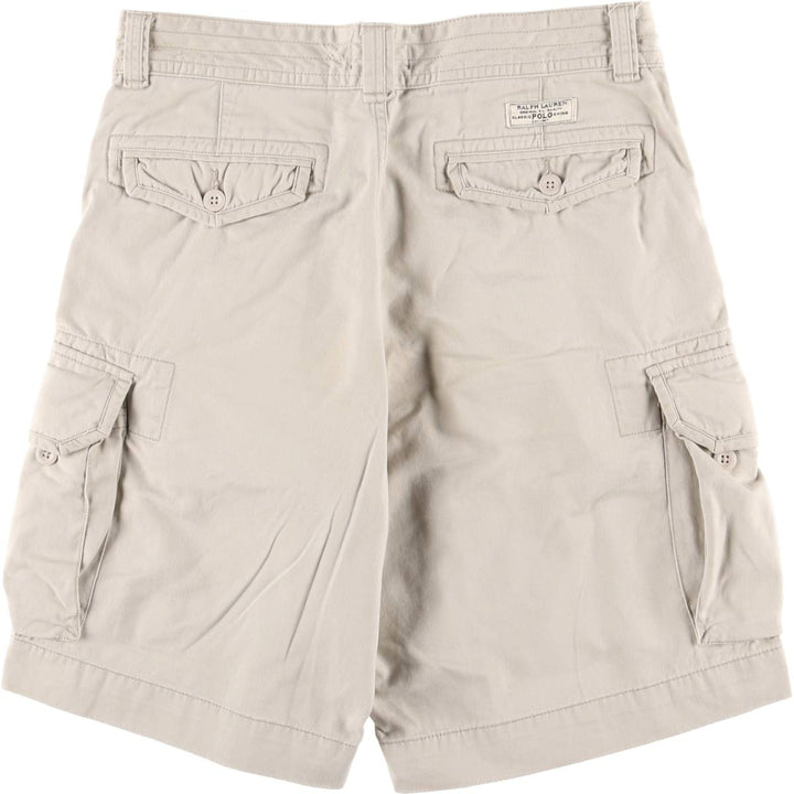 Ralph Lauren POLO RALPH LAUREN cargo shorts short pants men's w34 equivalent cotton pale white type Vintage Second Hand