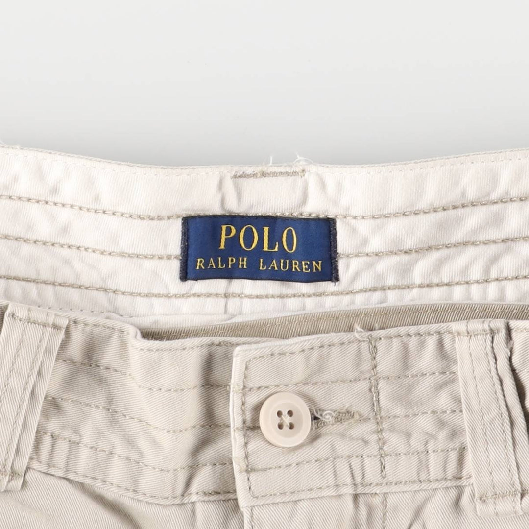 Ralph Lauren POLO RALPH LAUREN cargo shorts short pants men's w34 equivalent cotton pale white type Vintage Second Hand