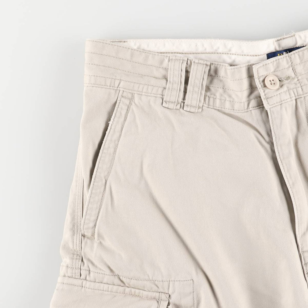 Ralph Lauren POLO RALPH LAUREN cargo shorts short pants men's w34 equivalent cotton pale white type Vintage Second Hand