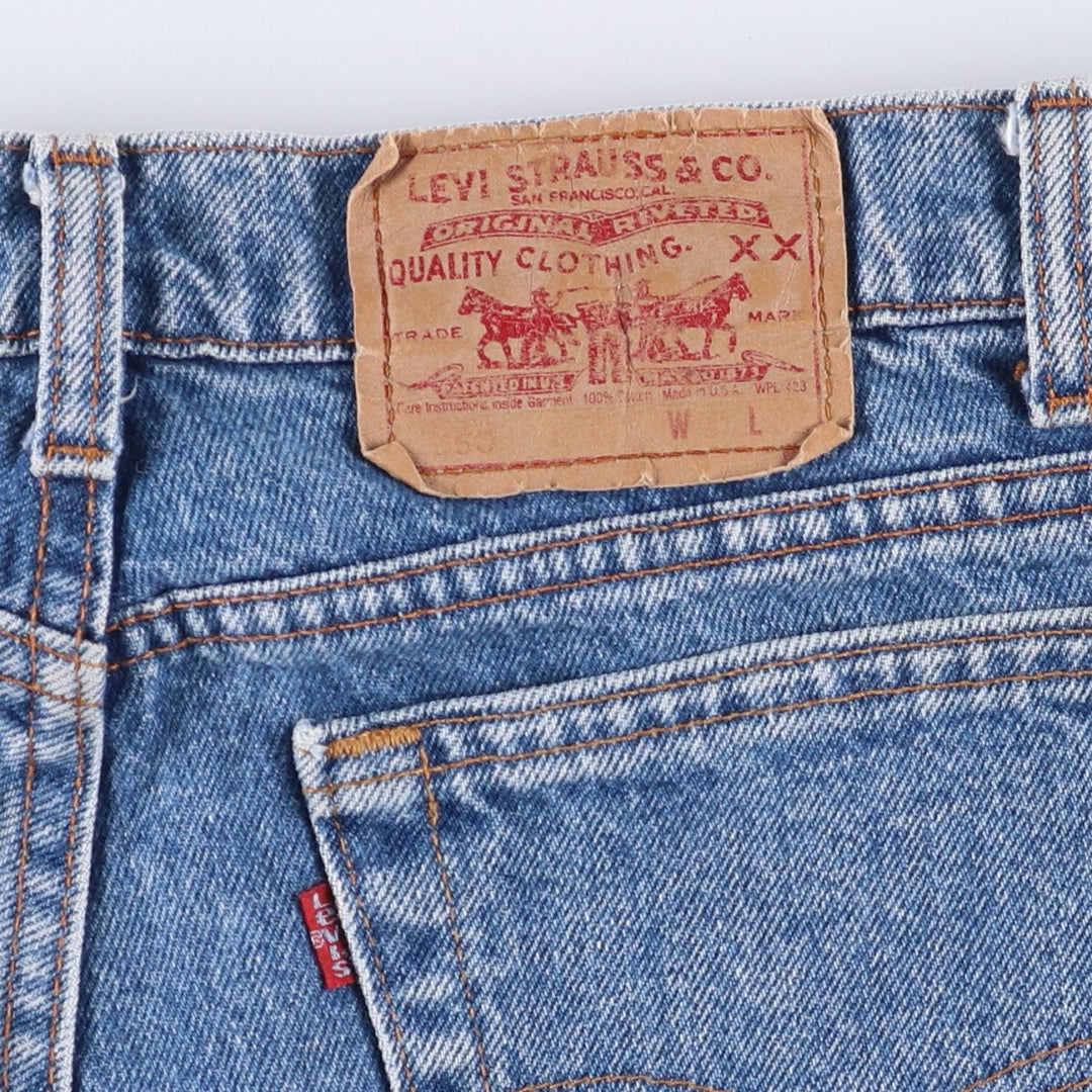 90'S Levi's 550-0290 Tapered Denim Pants Made in USA Men's W32 Vintage cotton blue type Vintage Second Hand