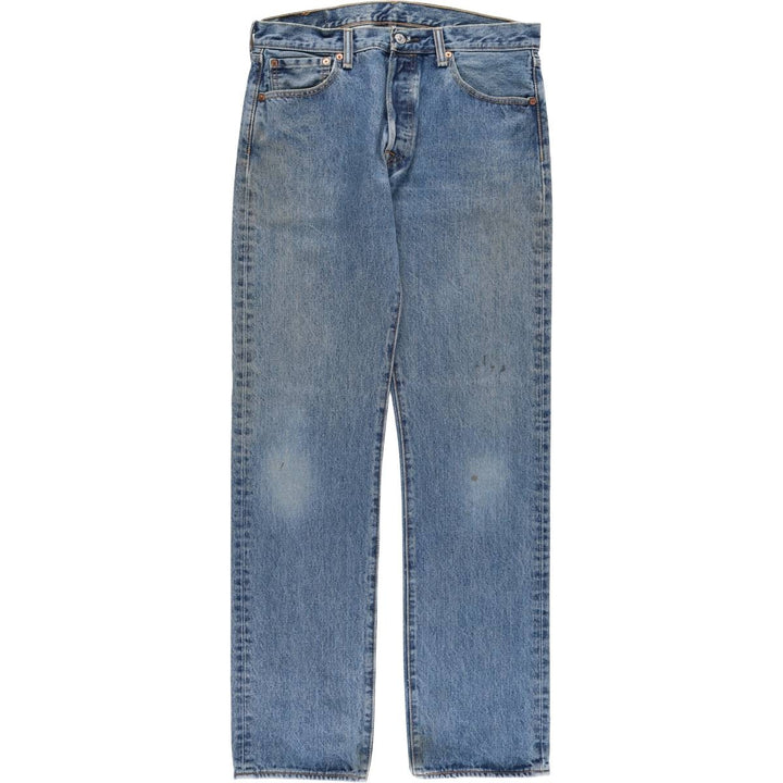 Levi's 501 straight denim pants for men, size W34 cotton Blue type light blue Vintage Second Hand