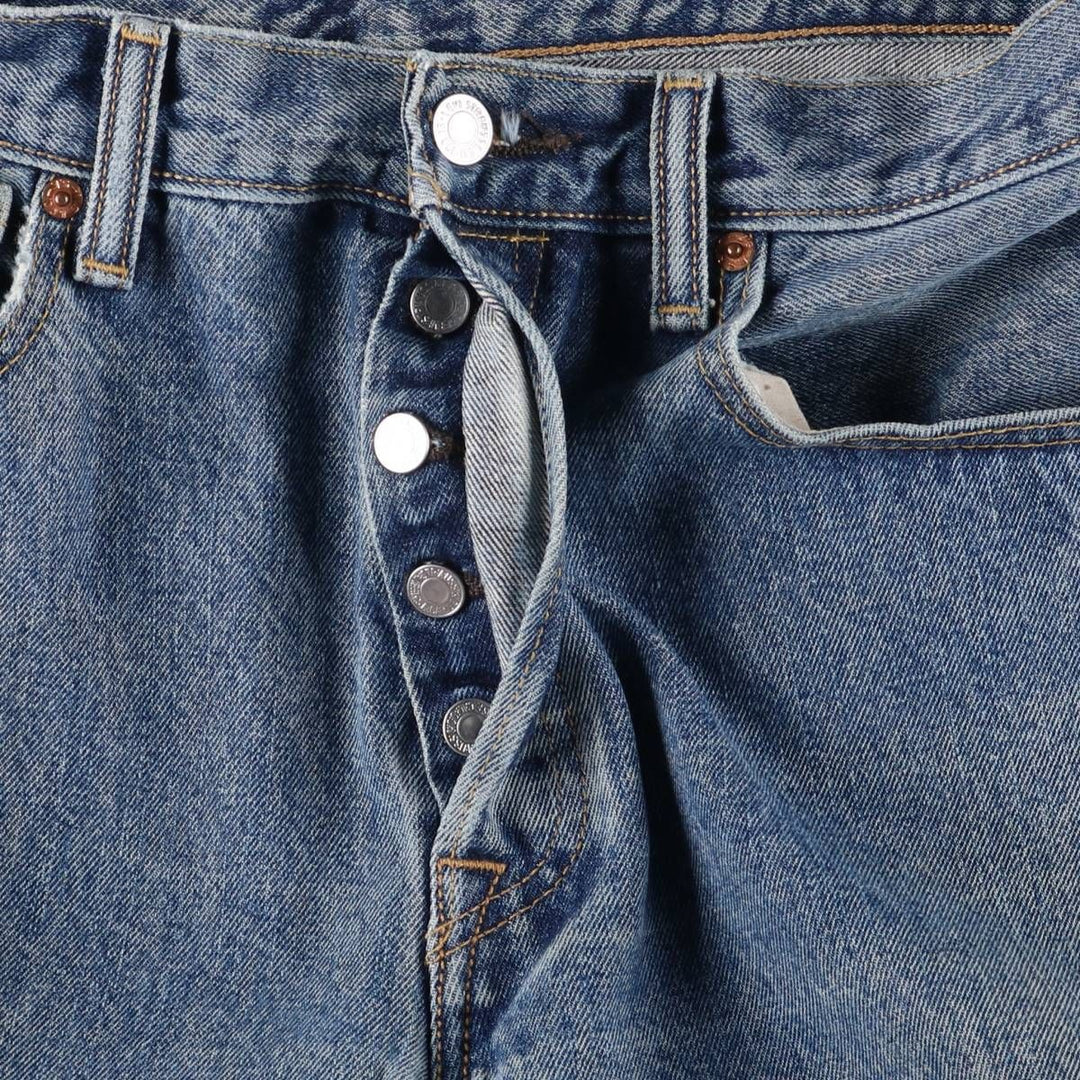 Levi's 501 straight denim pants for men, size W34 cotton Blue type light blue Vintage Second Hand