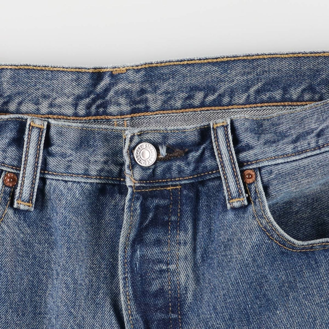 Levi's 501 straight denim pants for men, size W34 cotton Blue type light blue Vintage Second Hand