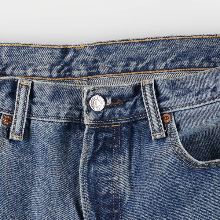 Levi's 501 straight denim pants for men, size W34 cotton Blue type light blue Vintage Second Hand