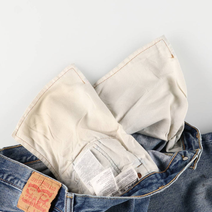 Levi's 501 straight denim pants for men, size W34 cotton Blue type light blue Vintage Second Hand