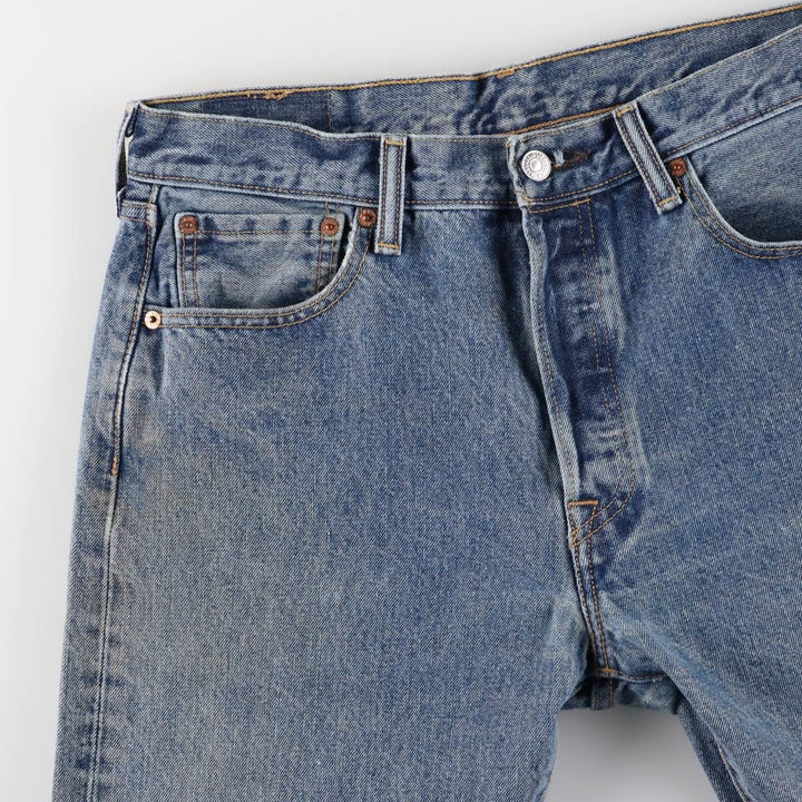 Levi's 501 straight denim pants for men, size W34 cotton Blue type light blue Vintage Second Hand