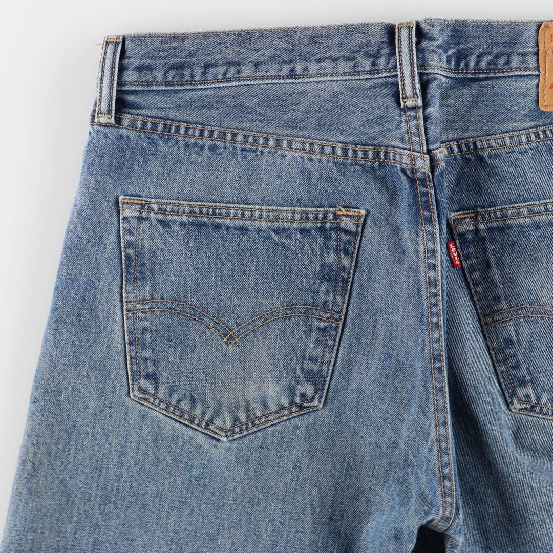 Levi's 501 straight denim pants for men, size W34 cotton Blue type light blue Vintage Second Hand