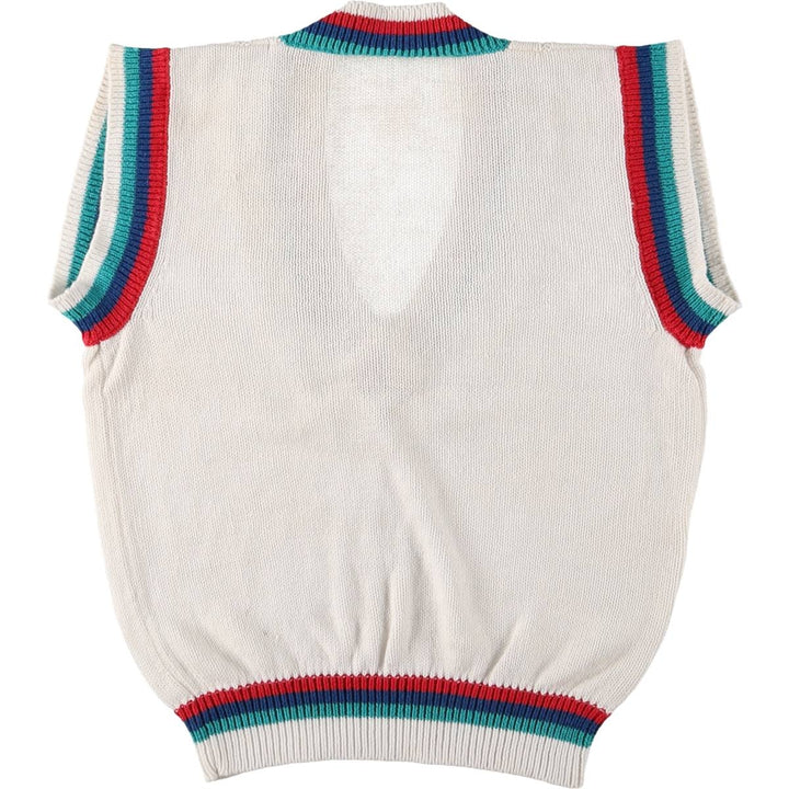 ROSSLEE Cable Knit V-Neck Tilden Knit Vest for Women, Size M unknown white type Vintage Second Hand