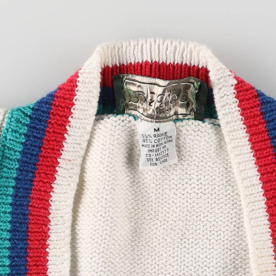 ROSSLEE Cable Knit V-Neck Tilden Knit Vest for Women, Size M unknown white type Vintage Second Hand