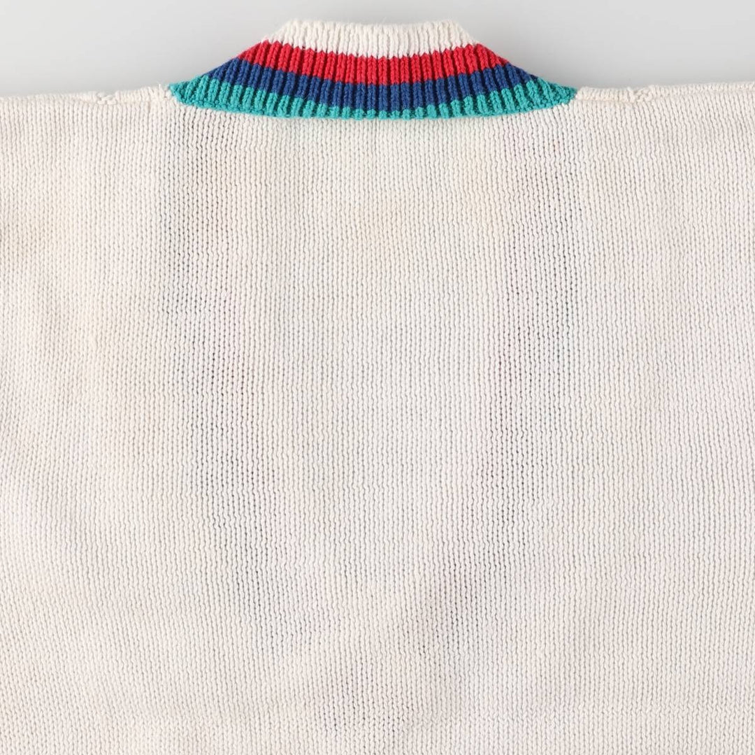 ROSSLEE Cable Knit V-Neck Tilden Knit Vest for Women, Size M unknown white type Vintage Second Hand