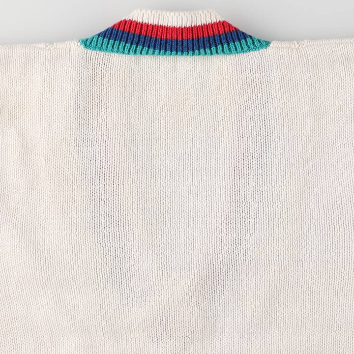 ROSSLEE Cable Knit V-Neck Tilden Knit Vest for Women, Size M unknown white type Vintage Second Hand