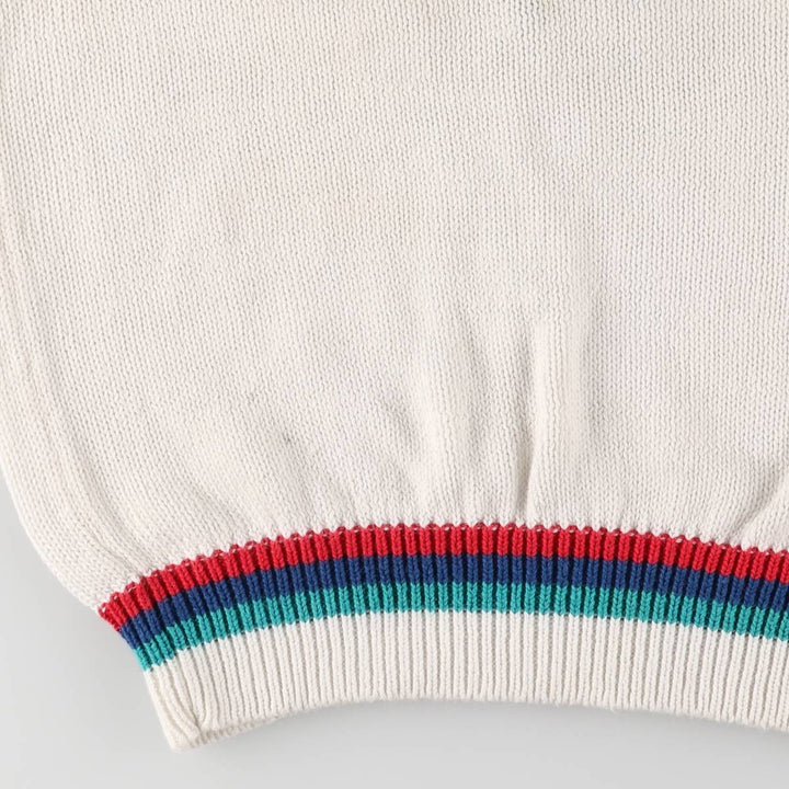 ROSSLEE Cable Knit V-Neck Tilden Knit Vest for Women, Size M unknown white type Vintage Second Hand