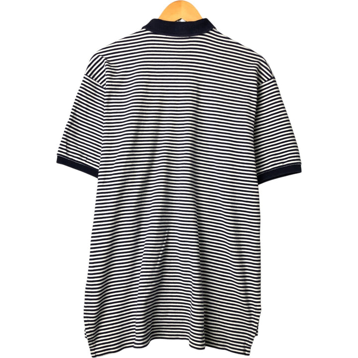 Ralph Lauren POLO by Ralph Lauren short sleeve striped polo shirt, men's size L cotton white type Vintage Second Hand