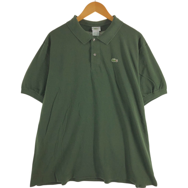 Lacoste LACOSTE Short Sleeve Polo Shirt 9 Men's XXL cotton Khaki type Vintage Second Hand