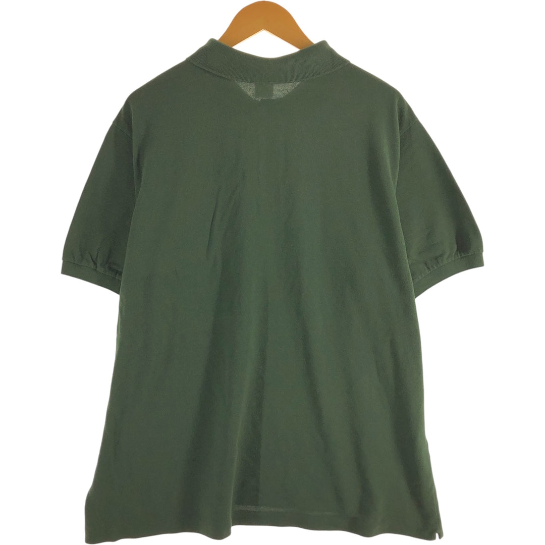 Lacoste LACOSTE Short Sleeve Polo Shirt 9 Men's XXL cotton Khaki type Vintage Second Hand