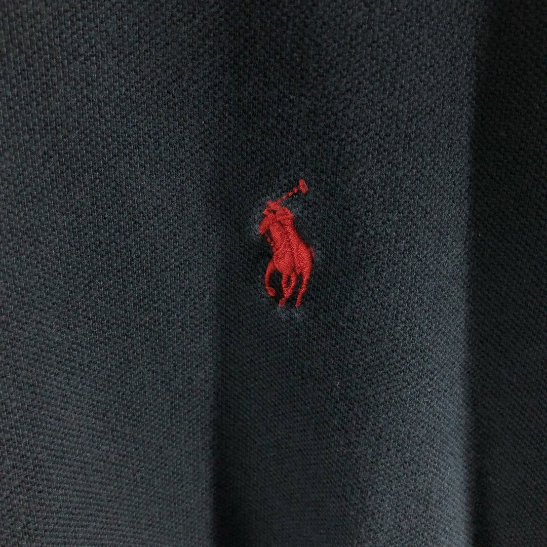 Ralph Lauren POLO RALPH LAUREN short sleeve polo shirt men's size L cotton black type Vintage Second Hand
