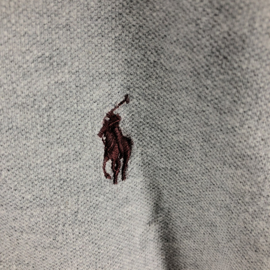 Ralph Lauren POLO RALPH LAUREN CUSTOM FIT short sleeve polo shirt men's size L cotton gray type Vintage Second Hand