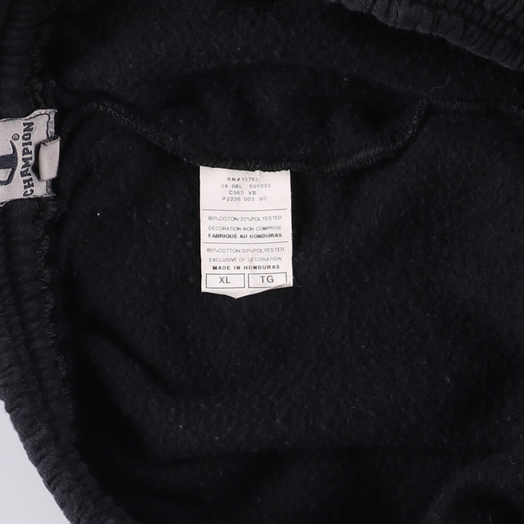 Champion Remake Sweatpants Women's XL Size cotton black type Vintage Second Hand