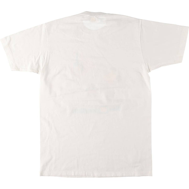 80'S Disney MICKEY MOUSE Mickey Mouse character print T-shirt made in USA, men's size L, vintage cotton white type Vintage Second Hand