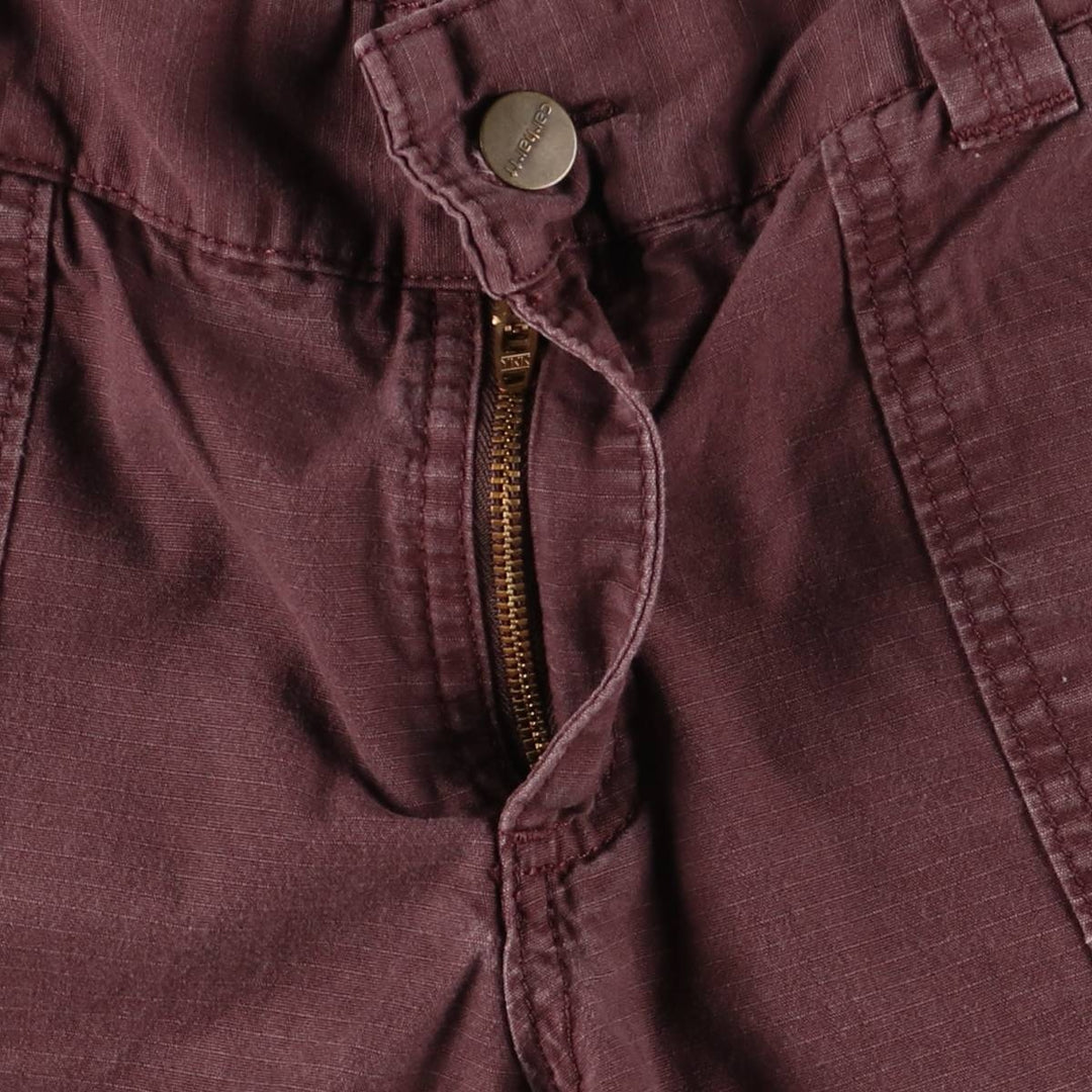 Carhartt ORIGINAL FIT Ripstop Work Shorts Shorts Women's L (w30) cotton Purple type red-purple Vintage Second Hand