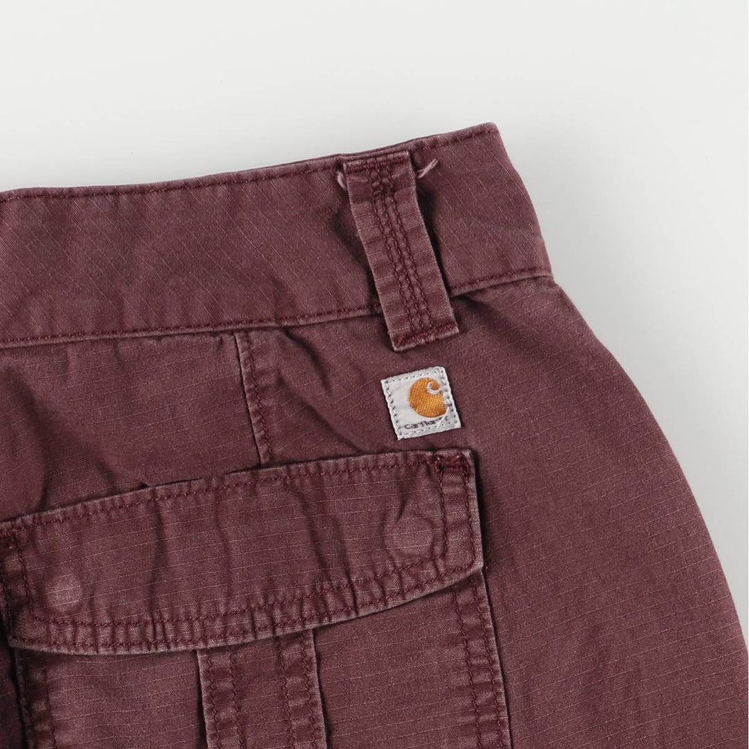 Carhartt ORIGINAL FIT Ripstop Work Shorts Shorts Women's L (w30) cotton Purple type red-purple Vintage Second Hand