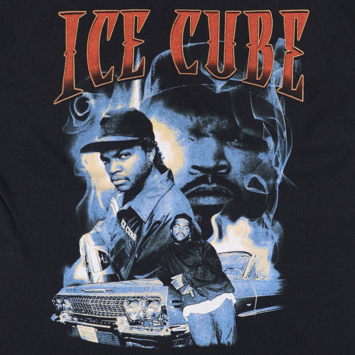 Ice Cube Rap T-shirt, Men's XL size unclear black type Vintage Second Hand