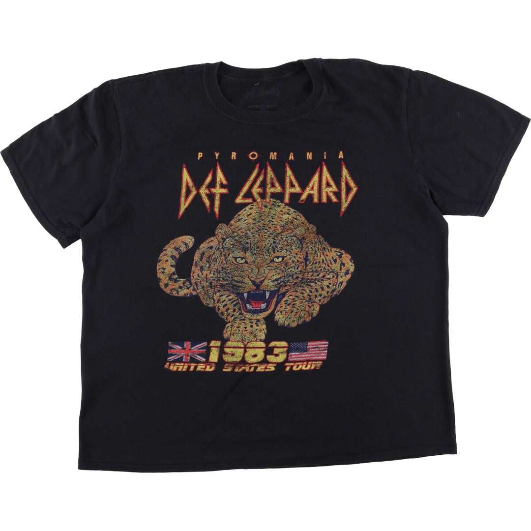 Goodie Two Sleeves Def Leppard Band T-Shirt Band TL cotton black type Vintage Second Hand