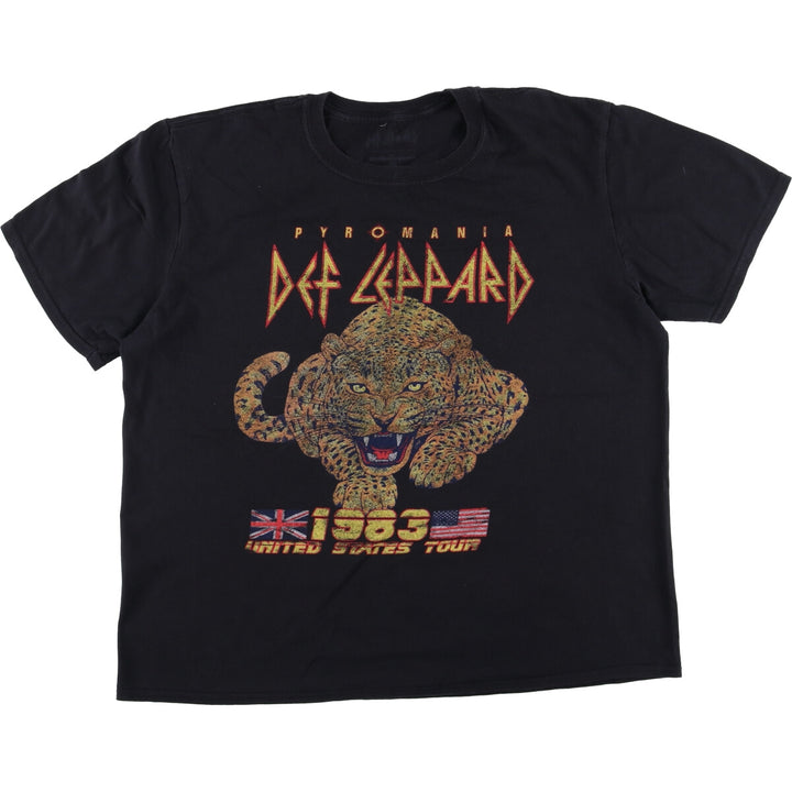 Goodie Two Sleeves Def Leppard Band T-Shirt Band TL cotton black type Vintage Second Hand