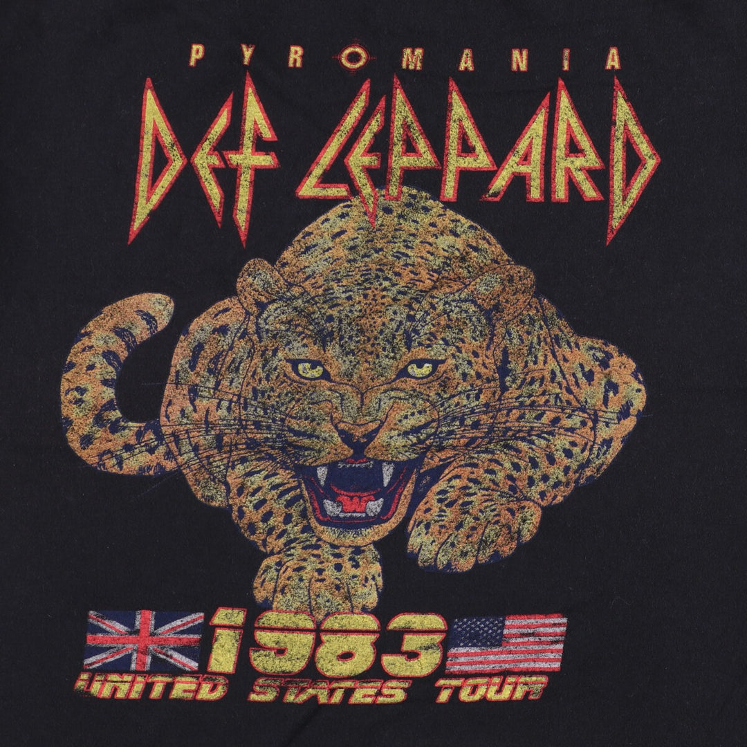 Goodie Two Sleeves Def Leppard Band T-Shirt Band TL cotton black type Vintage Second Hand