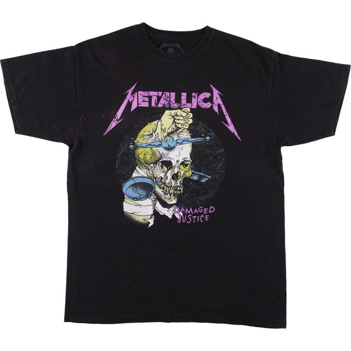METALLICA Metallica Band T-shirt Band T Men's M size cotton black type Vintage Second Hand