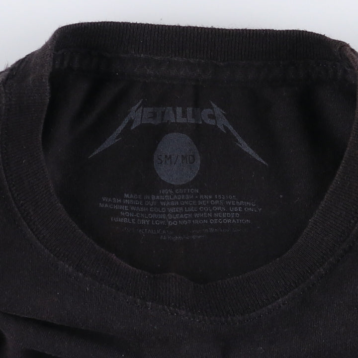 METALLICA Metallica Band T-shirt Band T Men's M size cotton black type Vintage Second Hand