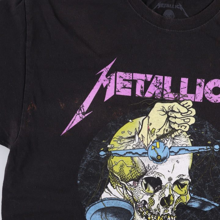 METALLICA Metallica Band T-shirt Band T Men's M size cotton black type Vintage Second Hand
