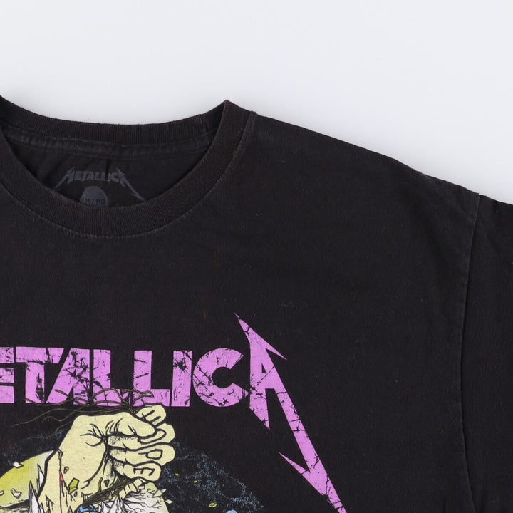 METALLICA Metallica Band T-shirt Band T Men's M size cotton black type Vintage Second Hand
