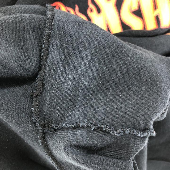 Thrasher THRASHER logo print fire pattern surf skate T-shirt men's size L cotton black type Vintage Second Hand