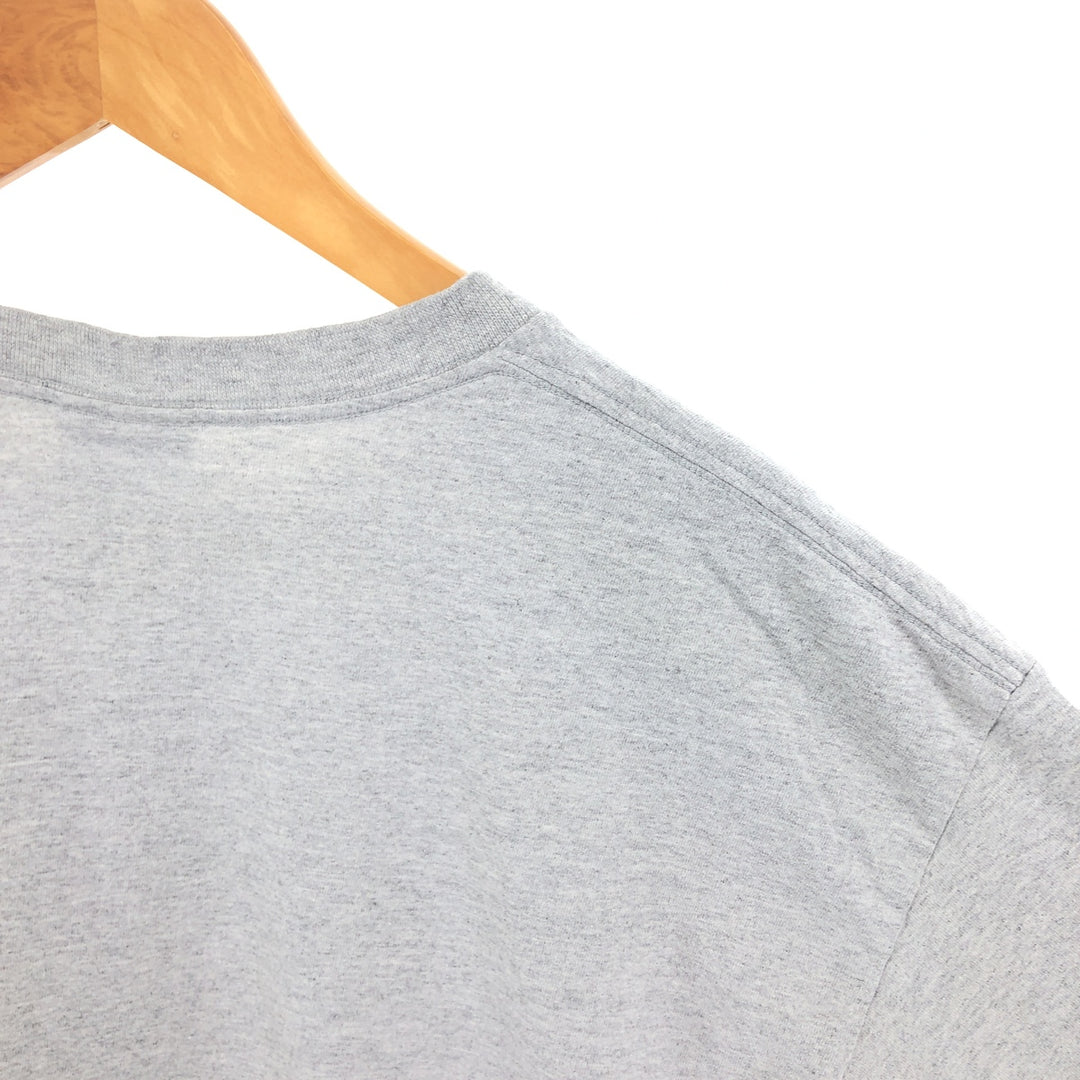 00'S Nike logo embroidered one-point logo T-shirt, men's size L cotton gray type Vintage Second Hand