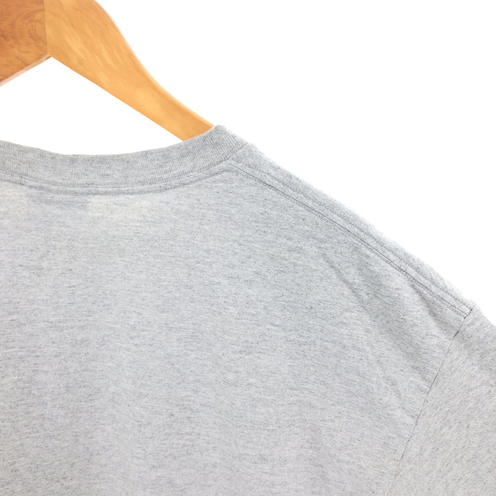 00'S Nike logo embroidered one-point logo T-shirt, men's size L cotton gray type Vintage Second Hand