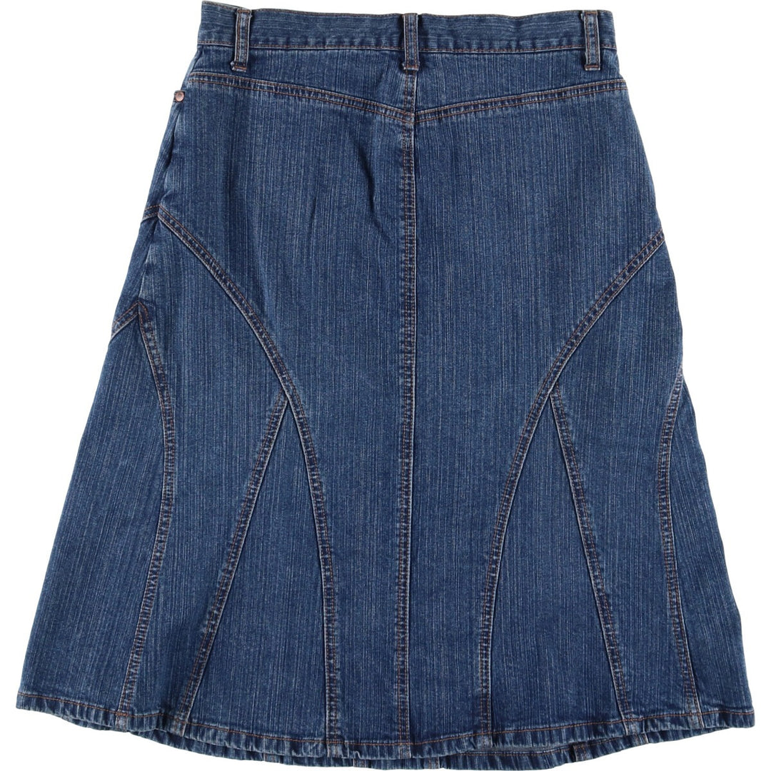 NEW YORK and COMRANY denim half-length A-line skirt, women's size L cotton blue type Vintage Second Hand