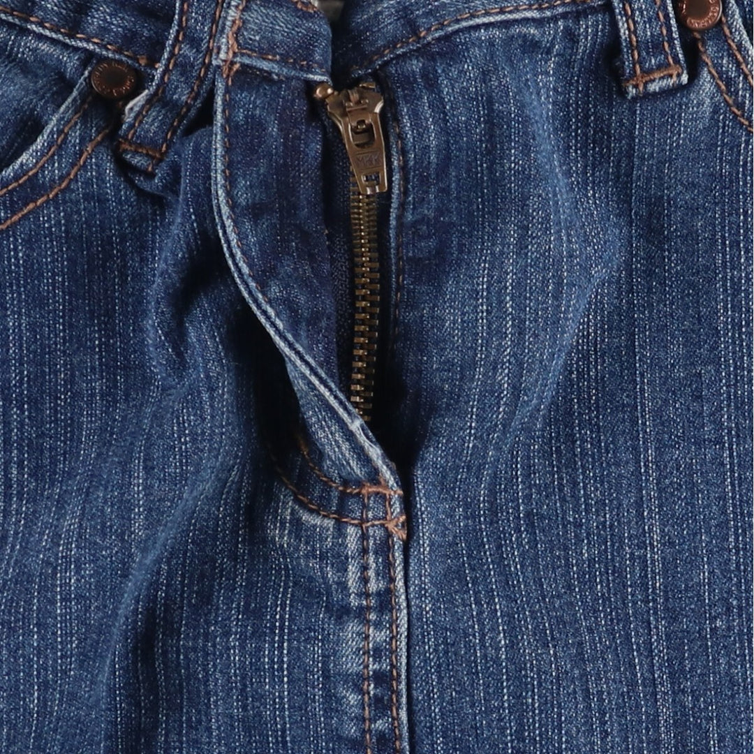 NEW YORK and COMRANY denim half-length A-line skirt, women's size L cotton blue type Vintage Second Hand