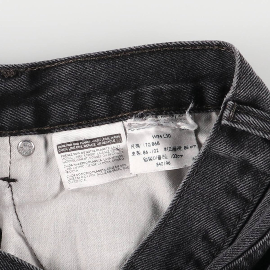 Levi's 505 Black Denim Tapered Denim Pants for Men, W34 equivalent unclear black type Vintage Second Hand