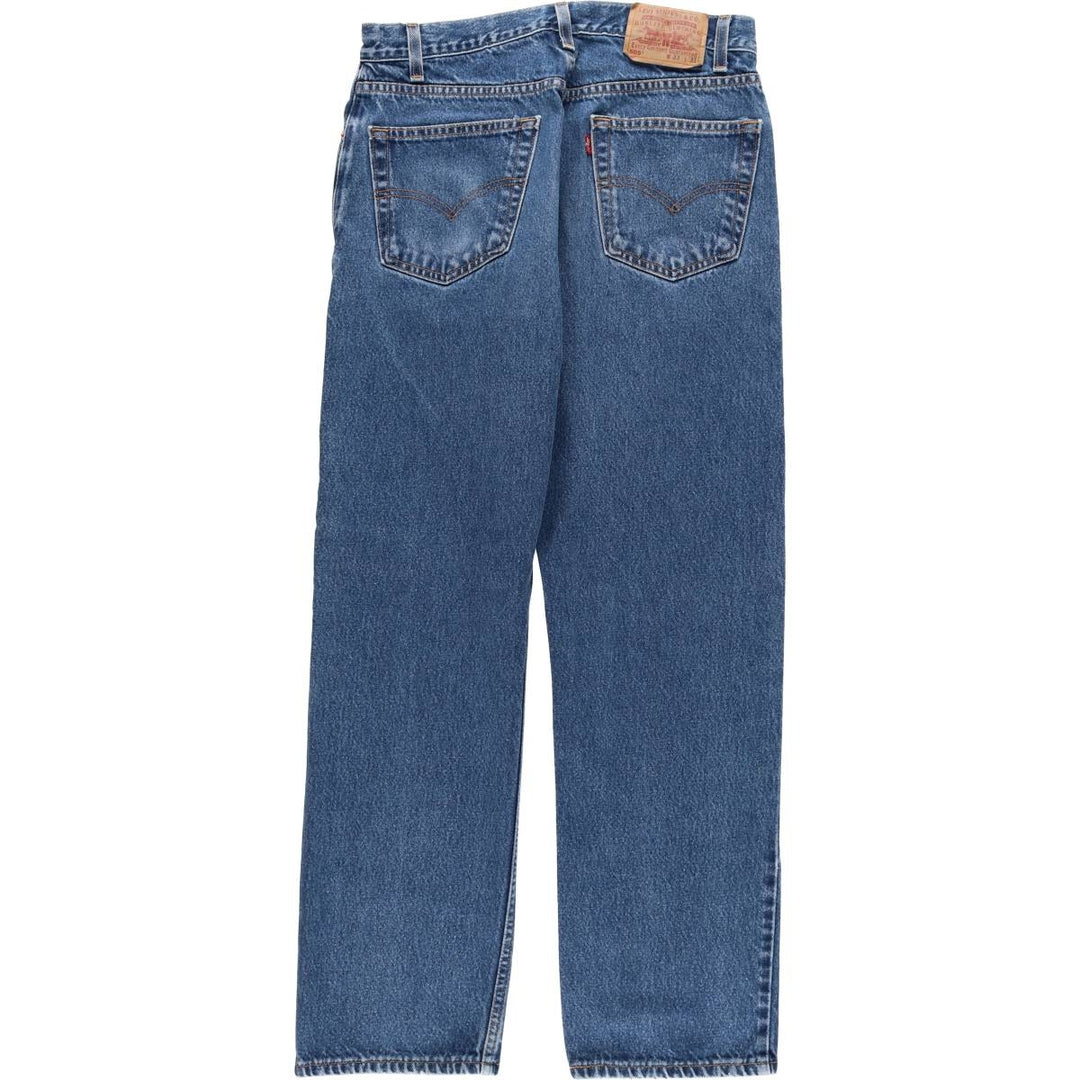 00'S Levi's 505 REGULAR FIT STRAIGHT LEG tapered denim pants for men, size w32 cotton blue type Vintage Second Hand