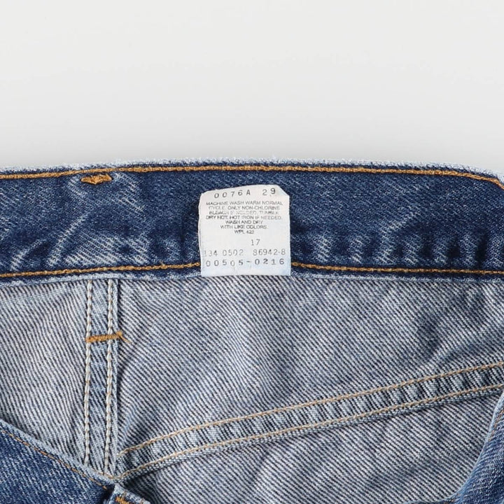00'S Levi's 505 REGULAR FIT STRAIGHT LEG tapered denim pants for men, size w32 cotton blue type Vintage Second Hand
