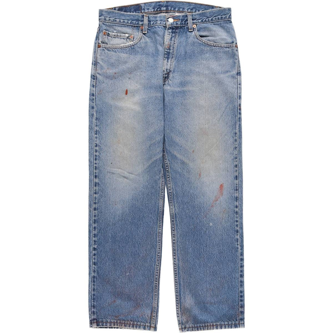 00'S Levi's 505 REGULAR FIT tapered denim pants for men, size w34 cotton blue type Vintage Second Hand