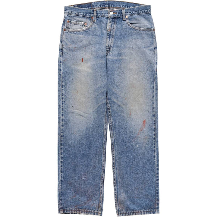 00'S Levi's 505 REGULAR FIT tapered denim pants for men, size w34 cotton blue type Vintage Second Hand